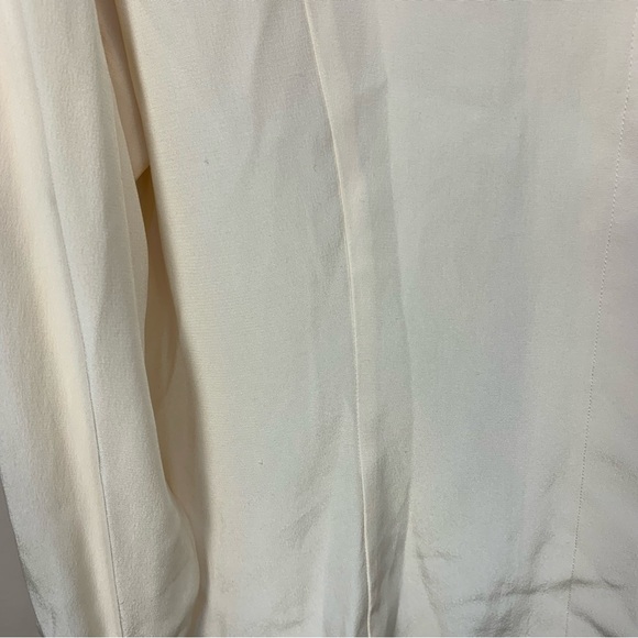 Christie & Jill VTG 100% Silk Cream Jacket Blouse - Picture 9 of 13